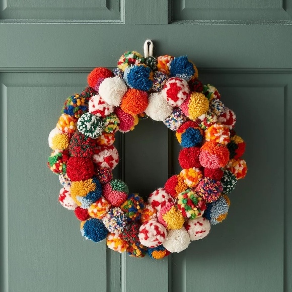 Anthropologie Pom Bonanza Wreath, Rare Sold Out Collectible - Picture 1 of 5